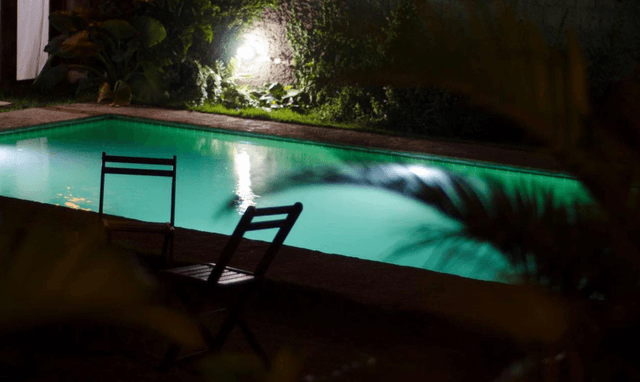 Pool at night